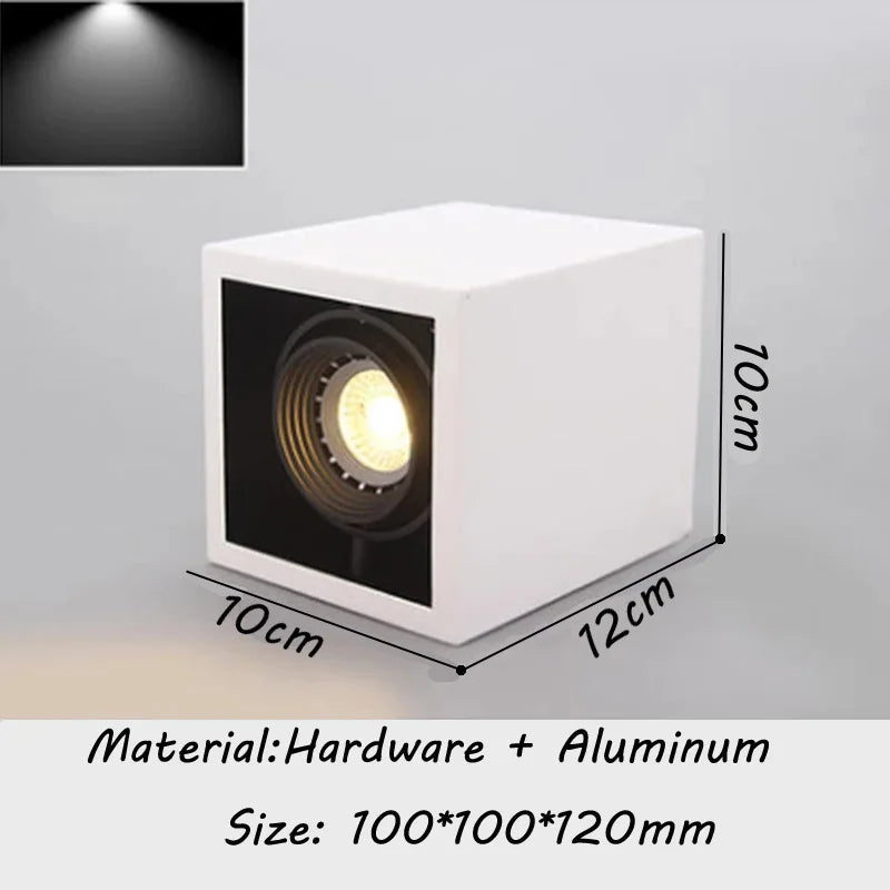 IP65 Waterproof LED Bathroom Ceiling Light - Dimmable GU10 Surface Mount Spot