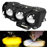Dual Color LED Motorcycle Spotlights - 12V/24V Fog Lights for Car, SUV, UTV