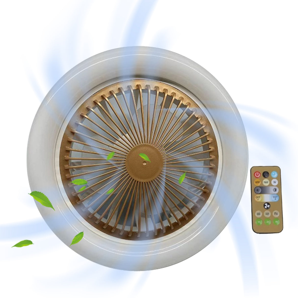 30W Ceiling Fan With Integrated Lights E27 Remote Ceiling Lighting Bedroom Living Room Switch Control 2400LM Home Lamps AC86-25V