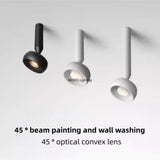 Surface Mounted Spotlight Circular Wall Washer Living Room Painting Light Foyer Aisle Lamp AC 220V 240V Track Lighting Fixture