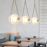 LED Milk White Glass Pendant Lamp Nordic Glass Ball Pendant Light Home Decors Restaurant Lighting Fixture Lamps for Living Room