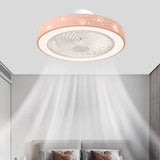 Pink Blue Ceiling Fans with Lights 6 Speeds APP+Remote Control Iron Fan Light Led 3 Color Dimmable Bedroom Living Room Fan Lamp