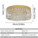 Gold Modern Crystal Chandelier - Luxury LED Ceiling Light for Living Room
