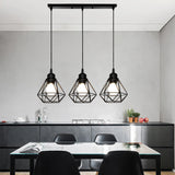 Industrial Pendant Light Led Adjustable Hanging Lamp Shade for Home Kitchen Metal Cage Pendant Lighting for Island Dining Room