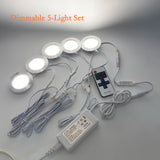 3W Built-in Dimmable Mini LED Kit with Remote Control - Recessed Cabinet & Ceiling Downlights for Living Room, Kitchen & Wardrobe