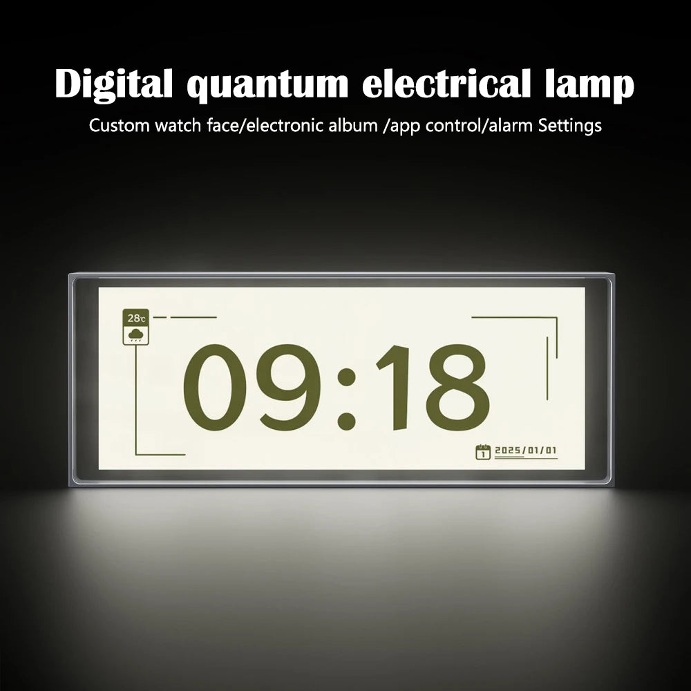 Smart Bluetooth Quantum Clock Night Light APP Control DIY Alarm Clocks Desk Decoration Light For Gaming Room Bedroom Decor