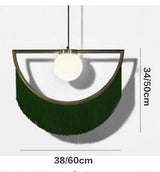 Nordic Tassel Glass Ball Chandelier Simple and Creative Suspension Lamp Girl Bedroom Bedside Bar Restaurant ETC LED Decors Lights