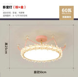 Crown Ceiling Lamp Star Light Children's Princess Room Crystal Flower Bedroom Light Light Luxury Lamp in the Living Room