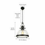 Iron LED Pendant Lights Loft Industrial Kitchen Hanging Lamp for Dining Room Decors Home Light Fixtures Glass Lampshade