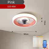 Ceiling Fan With Light And Remote Control Fanstira LED Lamp Small Decorative Fans Cooler Decoration For Bedroom Home Appliance
