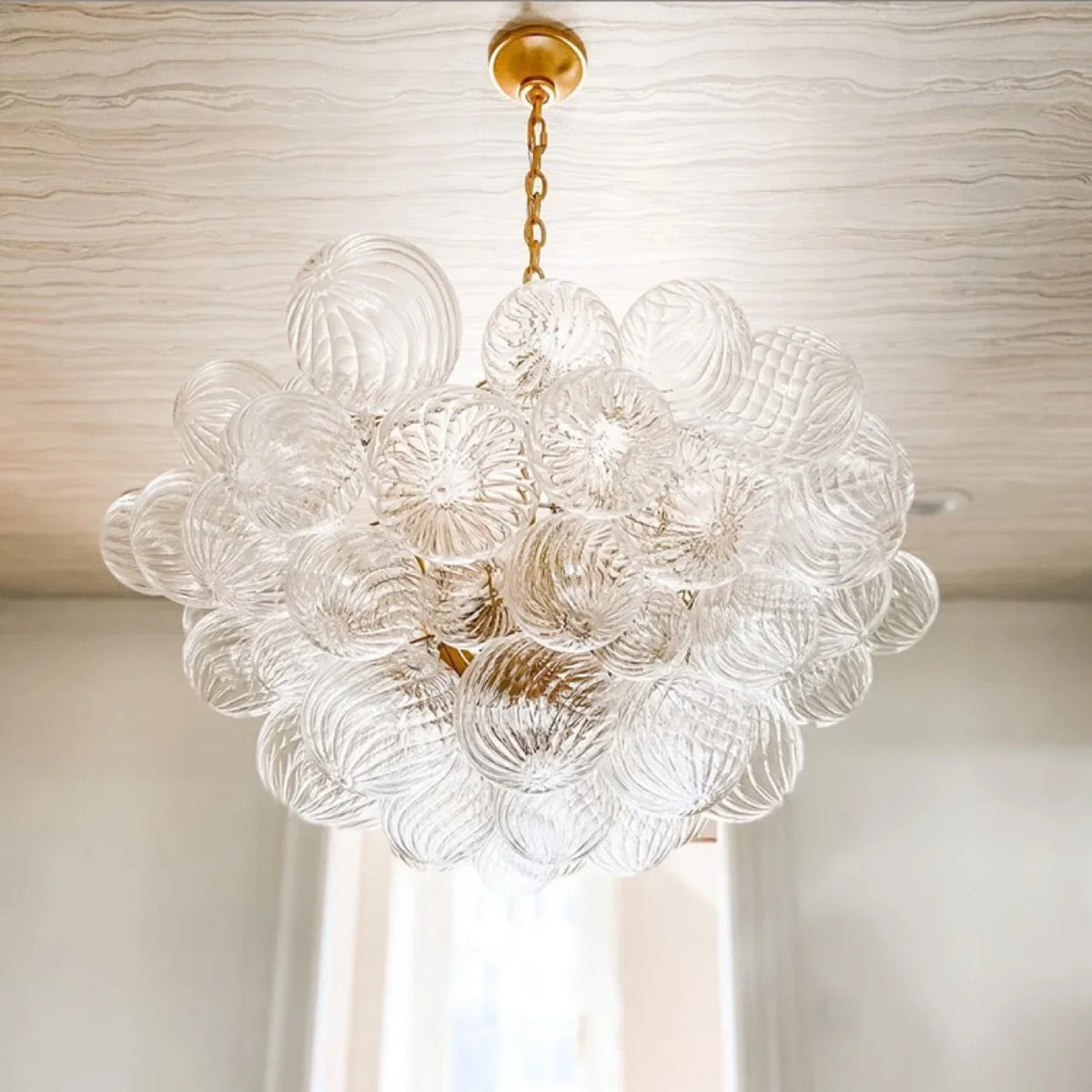 Minimalist Glass Pendant Light Modern Ball Chandelier for Living Dining Room Restaurant Home Decor Indoor Lighting Hanging Lamp