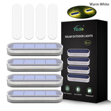 Solar Deck Lights IP68 Waterproof Outdoor LED - Wireless Stick-On Step & Dock Light
