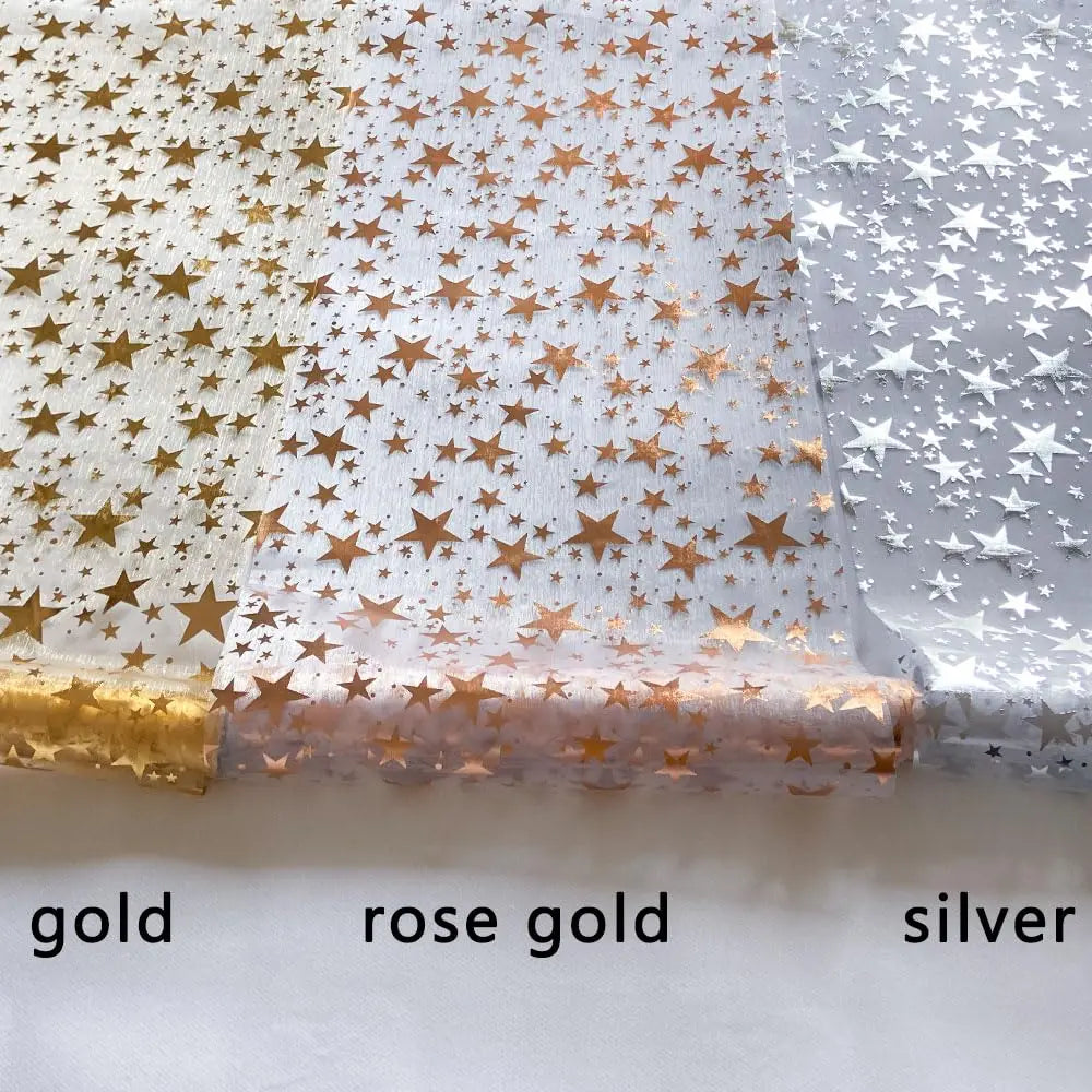 Gold Star Glitter Metallic Table Runner Bling Star Table Cloths Runner Thin Mesh Tabletop Metallic Roll for Home Party Dinner