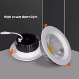 Led Downlight White Body Spot COB 220V 5W 7W 9W 12W 15W 18W 20W 24W 30W 40W Lighting Fixtures Recessed Down Lights Indoor Light