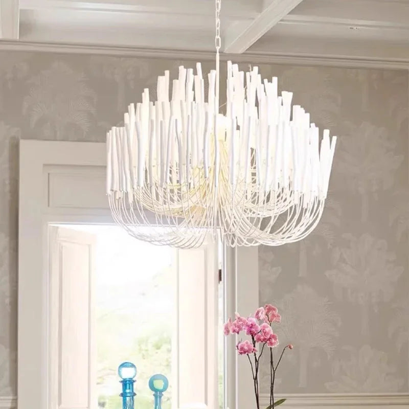 Nordic LogBranch Chandelier Living Dining Room Bar Bedroom Loft Stair Pendant Lamp Duplex Villa Home Decor Hanging Light Fixture