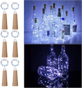 LED Wine Bottle Lights 2M 20LEDs Cork Shape Copper Wire Colorful Mini String Lights For Christmas Tree Wedding Party Decor Bottl