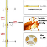  24V LED COB Free Cut Strip 5m 10m 312/576 LEDs Flexible Light Tape 3000K 4000K 6000K Bright Linear Lighting with Remote Control