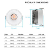 DC24V Constant Pressure Recessed LED Spotlight 5W 7W 9W 15W Round Ra93 Downlight for Tuya Zigbee BLE DALI DT8 Matter KNX System
