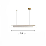 Simple Acrylic Linear LED Chandelier for Dining Table Kitchen Island Restaurant Bar Office Study Modern Iron Strip Pendant Light