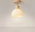 BOTIMI Wooden Ceiling Lights For Corridor White Glass Lampshade Dressing Room Surface Mounted wood Lamp Indoor Lighting