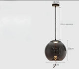 Modern Minimalist Glass LED Chandelier - Creative Pendant for Living & Kitchen