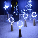 LED Wine Bottle Lights 2M 20LEDs Cork Shape Copper Wire Colorful Mini String Lights For Christmas Tree Wedding Party Decor Bottl