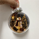 Glass Acrylic Hanging Pendant Warm Lighted Christmas Ornament Glowing Christmas Ornament Lighted Christmas Ball Ornament