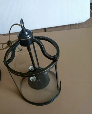 American Copper Glass Corridor Aisle Restaurant Bar Shop Cylinder Solder Birdcage Chandelier Lamp E14x3 pendant light home decors