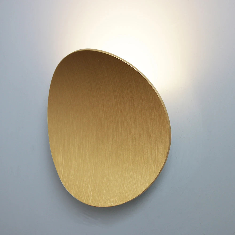 Modern Simple Aluminum Indoor LED Wall Lamp (Black/White/Gold) - Minimalist Decorative Sconce Light Fixture for Bedroom Bedside & Living Room