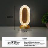 3D Moon Crystal Table Lamp - Touch Dimming USB Rechargeable Night Light for Bedroom, Girls Room Aesthetic Decor