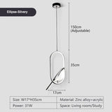 Rotatable Magpie Bird LED Pendant Light for Bedside Bedroom Indoor Gold Silver Hanging Lighting Chandelier Lamps Foyer AC85-265V