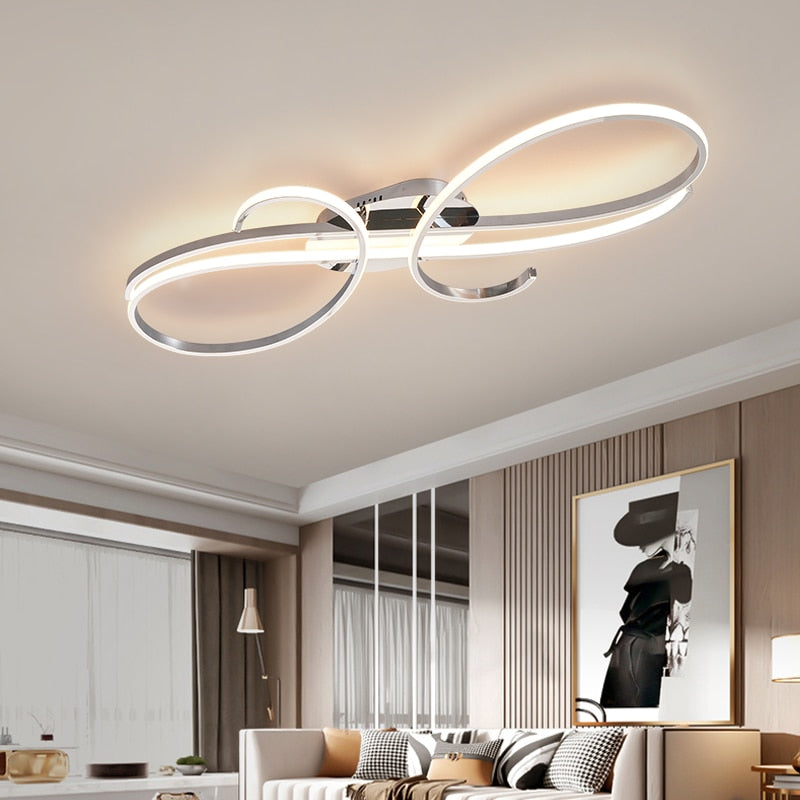 Gold/Chrome Plated Modern led Ceiling Chandelier for Living Dining Room Bedroom Study Apartment Hanging Ceiling Lamp Fixtures