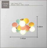Modern Full Spectrum Ceiling Light - Colorful Bubble Lamp for Living Room