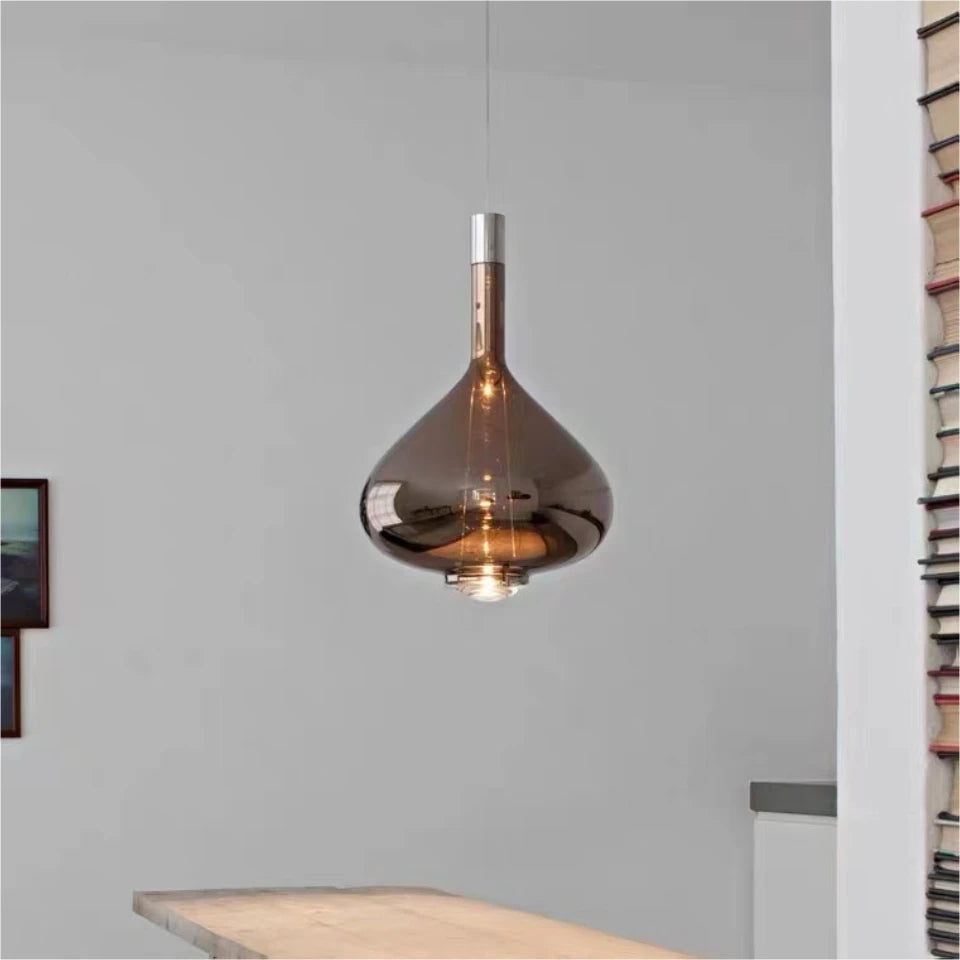 Nordic Restaurant Designer Glass Pendant Light Simple Creative Coffee Hall Background Decor Lamps Living Room Bedroom Droplight