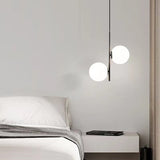 Nordic Glass ball LED Pendant lights Brass Black Bedroom Hanging Lamp Modern Living room Dining Decor Lights Fixture