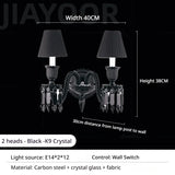 Luxury Crystal LED Wall Lamp - Modern Sconce Light Fixture for Villa Living Room Background, Bedroom Bedside & Home Decor