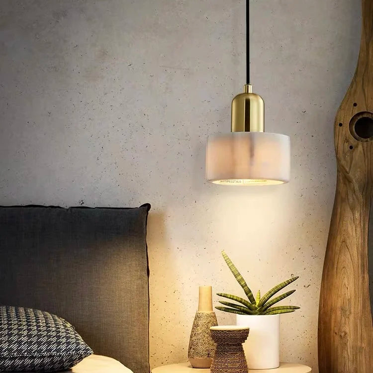 Nordic Modern Luxury Marble Pendant Lamp Bedroom Bedside Kitchen Restaurant Bar Counter Led Lights Hanging Lighting Home Decor