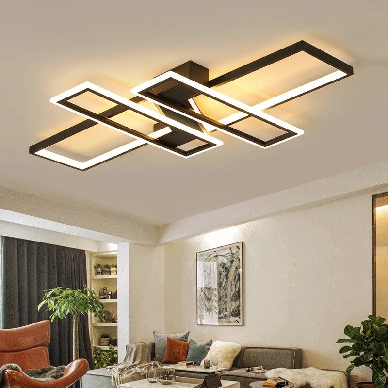2026 Modern LED Chandelier - Nordic Aluminum Ceiling Light with Remote