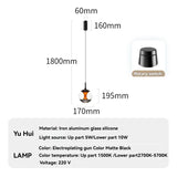 Modern Glass Pendant Light with Knob Switch - Bedside Hanging Night Light