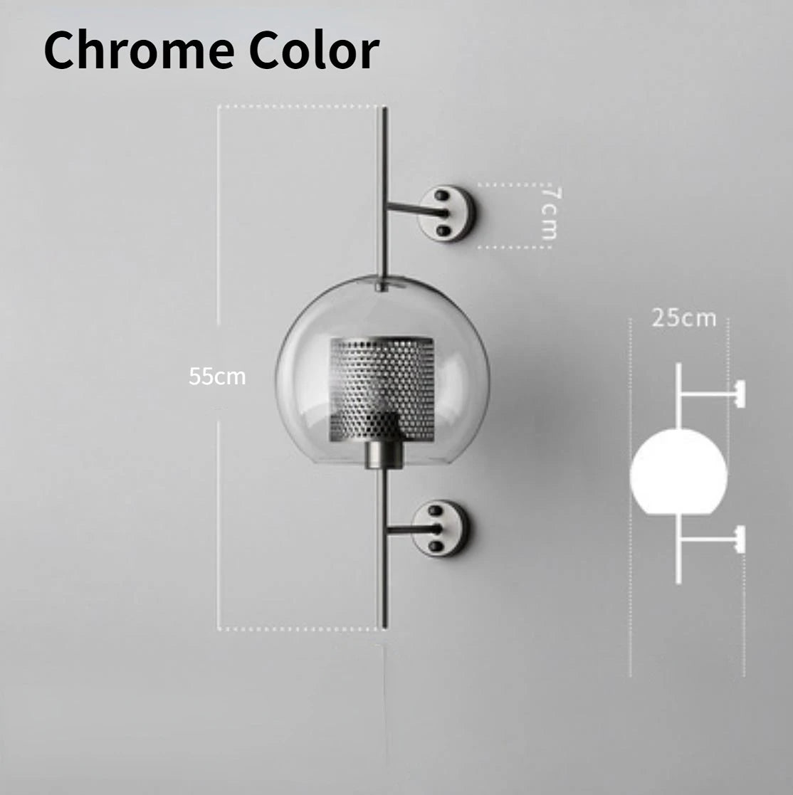Modern Glass Wall Lamps Fixture Luminaire Sconce Lighting Bedside Living Room Home Decoration Aisle corridor Golden Ball Light