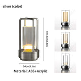 Cordless LED Table Lamp (Rechargeable Battery) - Creative Atmosphere Desk Light for Outdoor Camping, Restaurant, Bar & Bedroom Bedside Decor
