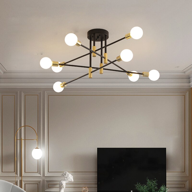 6 Heads LED Modern Ceiling Chandelier Hanging Lamp for Ceiling Dining Living Room Bedroom Hall Home Decor Lndoor Light Fixture