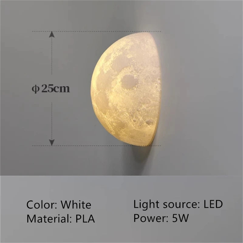 Half Circle Lunar Ceiling Light, Half Circle Wall Light, Hallway Staircase, Bedroom, Bedside, Dining Room, Creative Wall Light