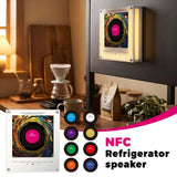 Smart Magnetic Music Vinyl Record Player Fridge Light - Touch-to-Play Album Magnet & LED Night Light Decor Lamp
