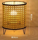Bamboo Woven Products Simple Bedroom Study Table Lamp Bedside Table Lamp Bamboo art Warm Decoration Desktop Japanese Table Lamp