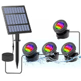 Solar Underwater RGB LED Landscape Spotlight (IP68 Waterproof) - Outdoor Solar Light for Ponds, Pools, Gardens & Aquariums