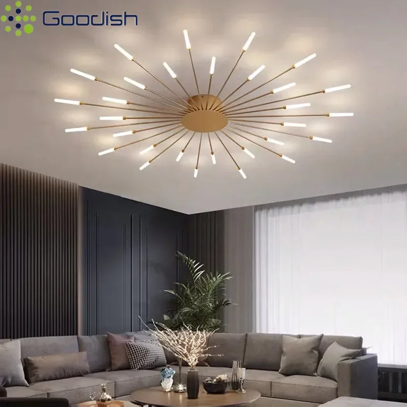 Modern Rotating Pen Tip LED Ceiling Light - Creative Sculptural Art Chandelier