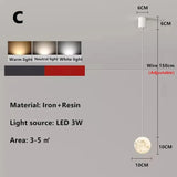Bedside Pendant Lights Minimalist Modern TV Background Wall Light Lunar Astronaut Children's Room Light Bedroom Small Lamp Decor