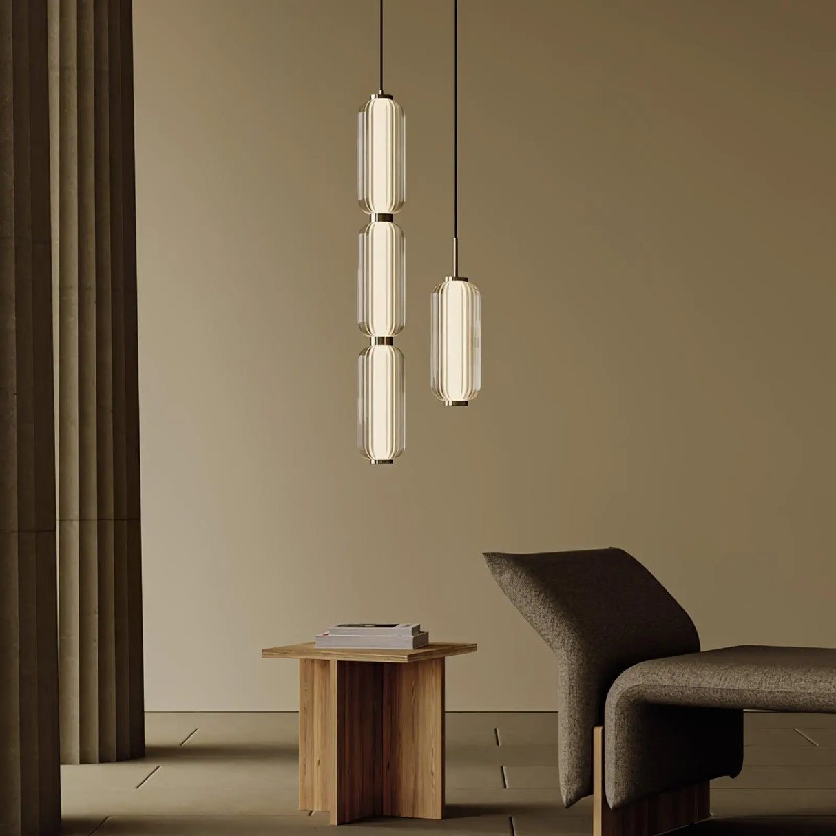 2026 Italy Light Luxury Hotel Living Room Chandelier High-grade Nordic Restaurant Staircase Combination Small Pendant Lights LED