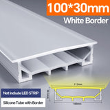 Light Strip Silicone Tube LED Diffuser Flexible Black and White Lampshade with Edge Contour Light Mask Plate Cover
